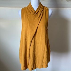 Maeve by Anthropologie High neck Wrap Button Back Sleeveless Blouse size 12